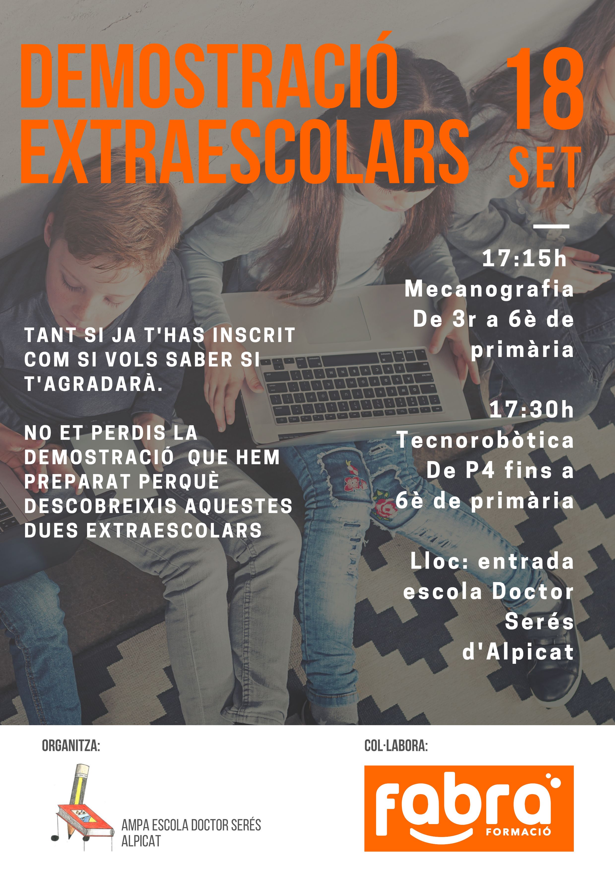 DEMOSTRACIÓ EXTRAESCOLARS – MECANOGRAFIA I TECNOROBÒTICA