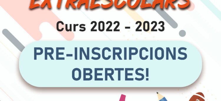 S’inicia el període de pre-inscripcions 2022/23